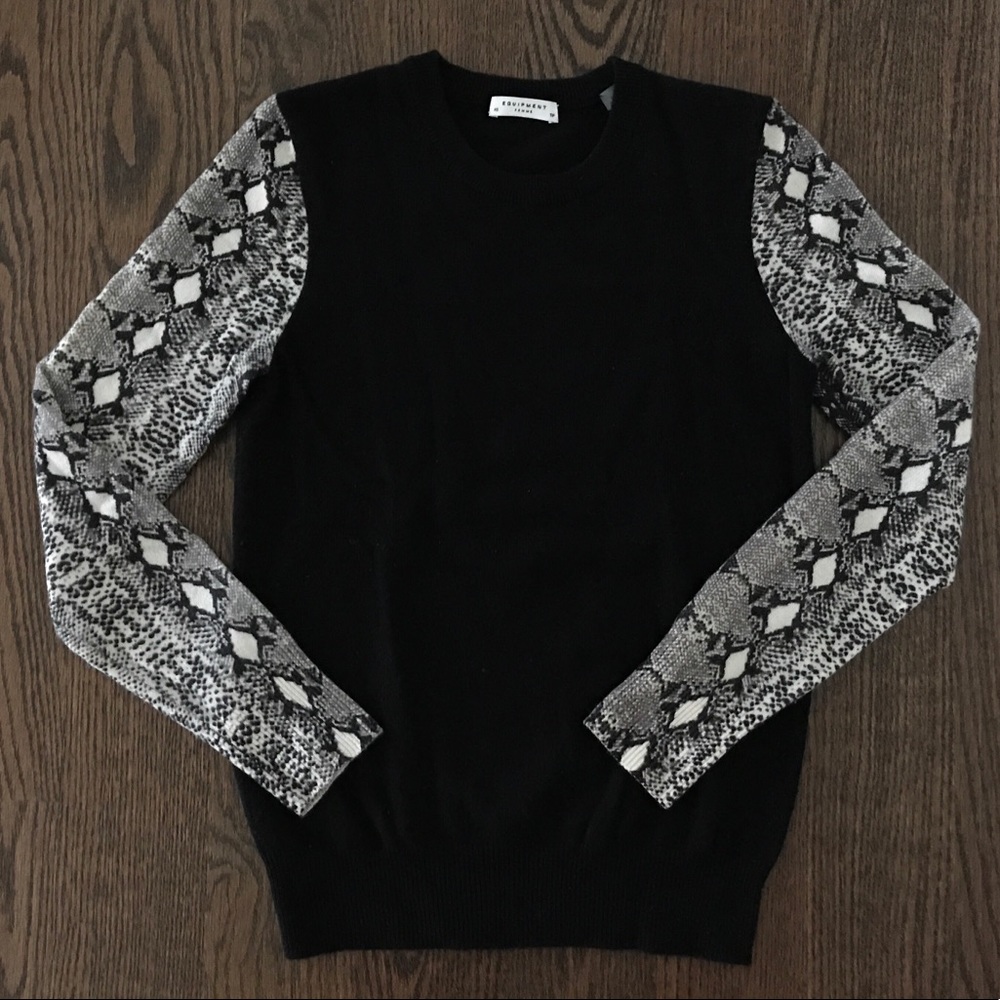 Equipment Shane Sweater with Contrast Sleeves